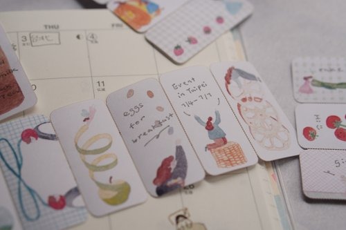 [森空Ivy Snow] 菜市場 Farmer's Market ダイカット紙テープ(剥離紙付き)