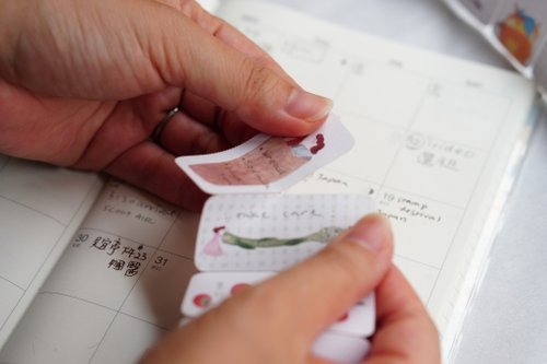 [森空Ivy Snow] 菜市場 Farmer's Market ダイカット紙テープ(剥離紙付き)