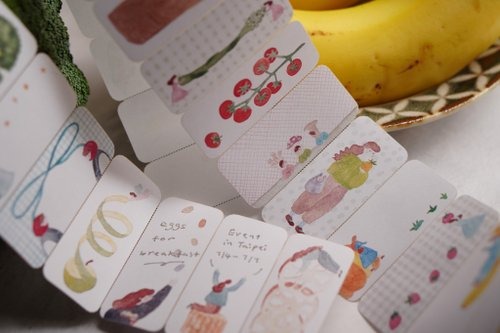 [森空Ivy Snow] 菜市場 Farmer's Market ダイカット紙テープ(剥離紙付き)