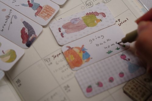 [森空Ivy Snow] 菜市場 Farmer's Market ダイカット紙テープ(剥離紙付き)