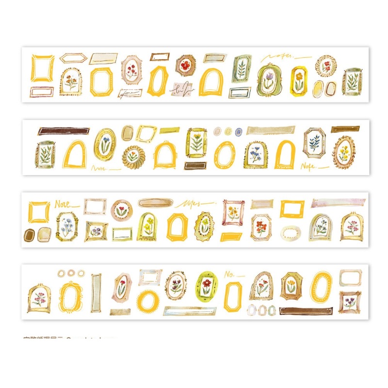 ★数量限定SALE★[Meow Illustration] 框與花 FRAMES ダイカット箔押PETテープ(剥離紙付き)