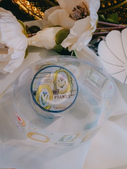 ★数量限定SALE★[Meow Illustration] 框與花 FRAMES ダイカット箔押PETテープ(剥離紙付き)