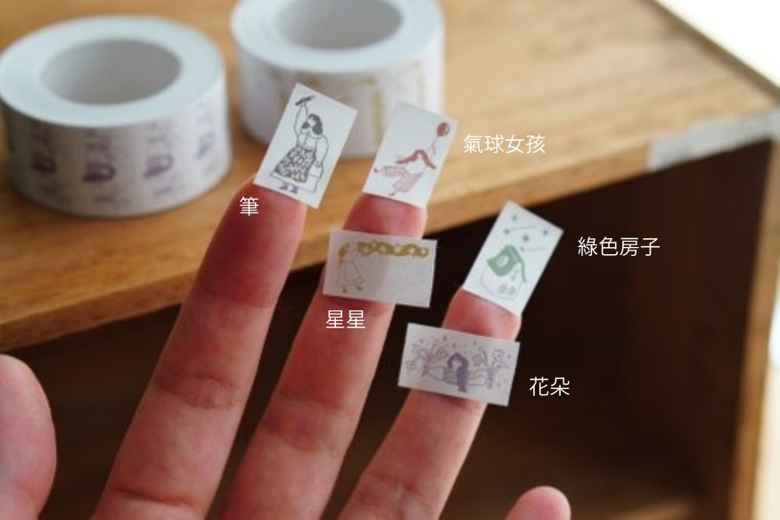 [森空Ivy Snow] 花朵/星星/筆/氣球女孩/綠色房子 ラベラーシール(約500枚入) 全5種類