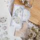 [樂意Loidesign]白い薔薇 White Rose 白バラ柄 転写シール(剥離紙付き) 3種類各1枚 台湾マスキングテープ 海外マスキングテープ  
