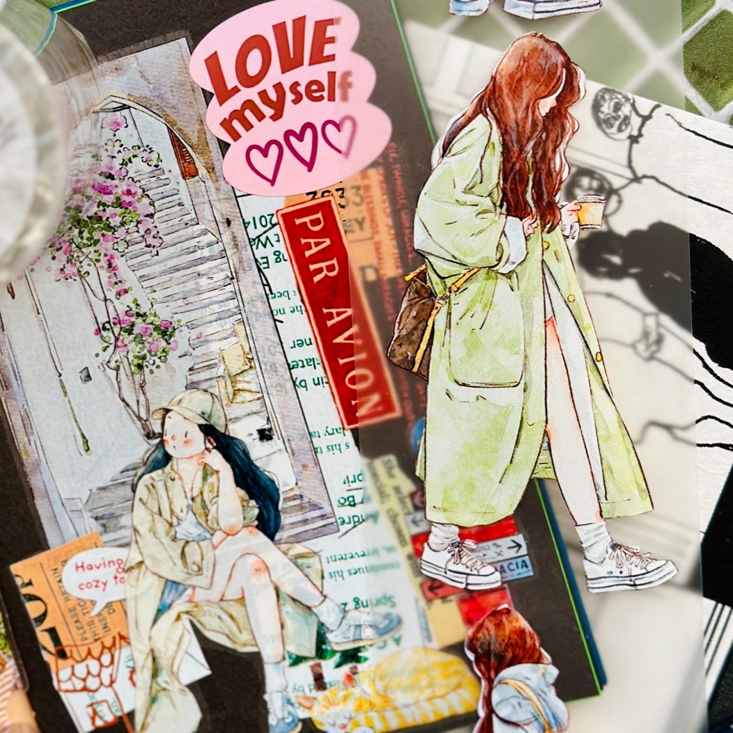 [丁丁DingDing] #19 初夏 グリーン系 マットPETテープ(剥離紙付き)