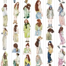 [丁丁DingDing] #19 初夏 グリーン系 マットPETテープ(剥離紙付き)