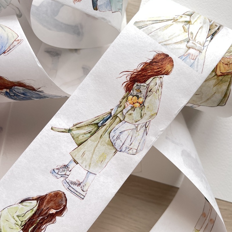 [丁丁DingDing] #19 初夏 グリーン系 マットPETテープ(剥離紙付き)