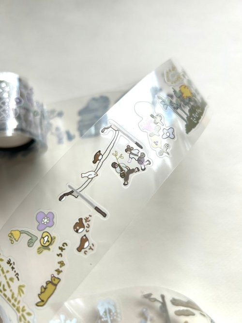 [何包蛋misshoegg] 回鄉小路 ダイカットクリアPETテープ(剥離紙付き)