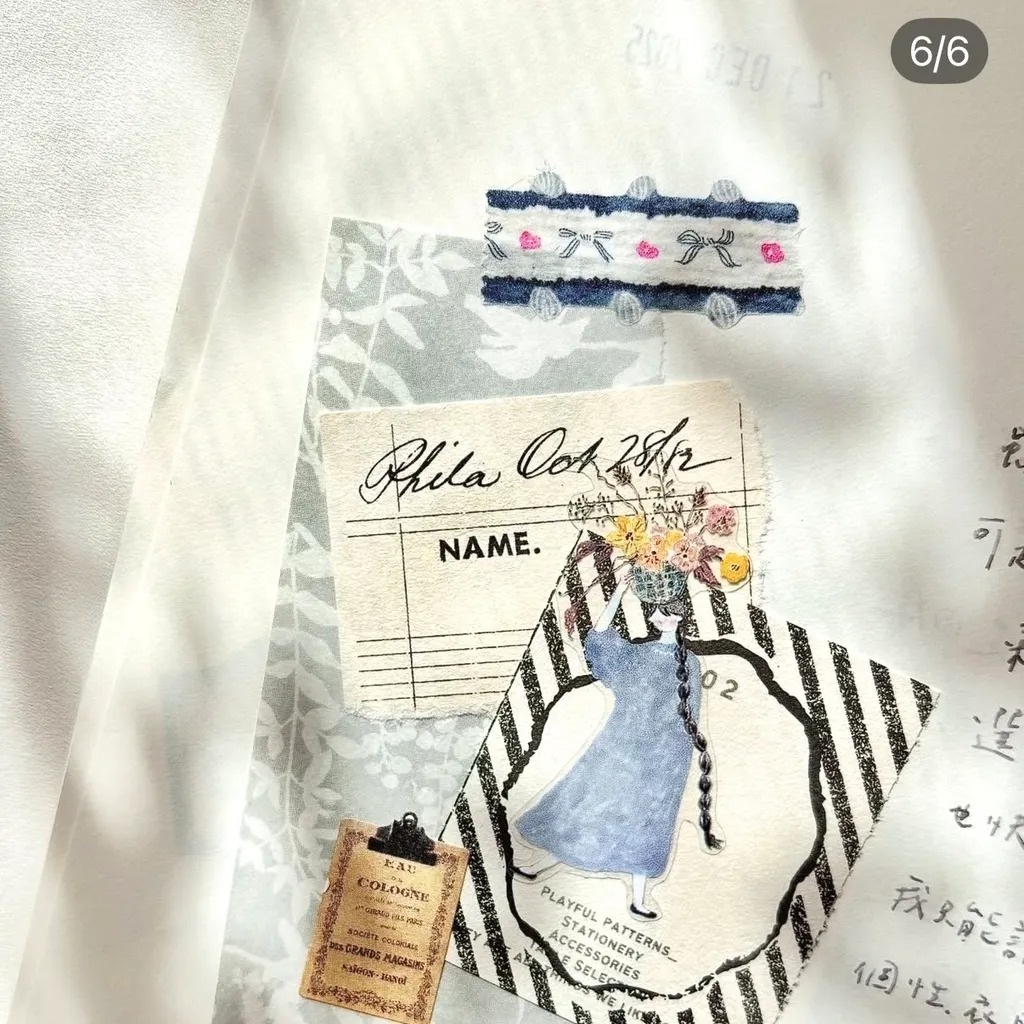 [Pion] Deco tape 花灰 Gray/草莓 Strawberry/流蘇 Tassel 和紙テープ(剥離紙なし) 全3種類