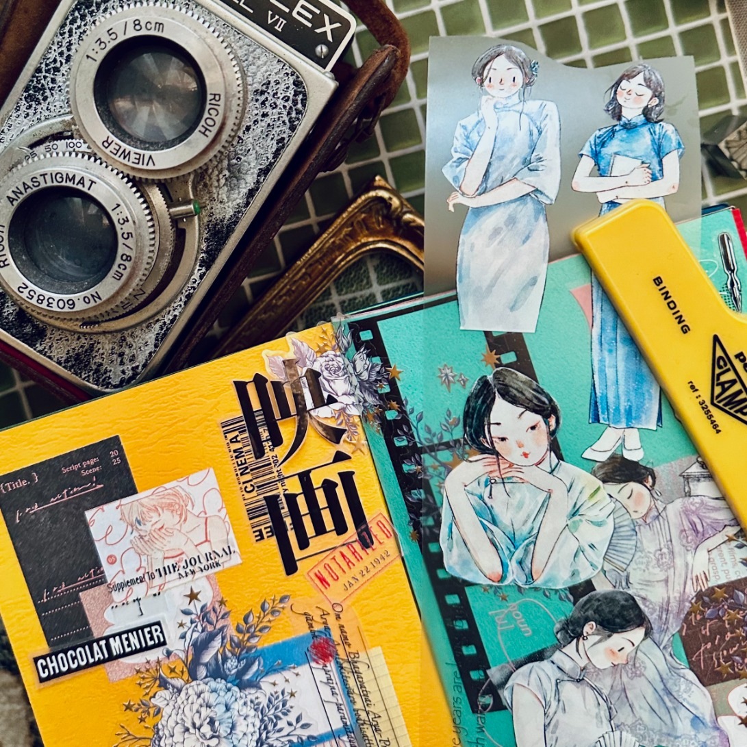 [丁丁DingDing] A19 流金歲月 民國風 マットPETテープ(剥離紙付き)