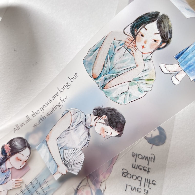 [丁丁DingDing] A19 流金歲月 民國風 マットPETテープ(剥離紙付き)