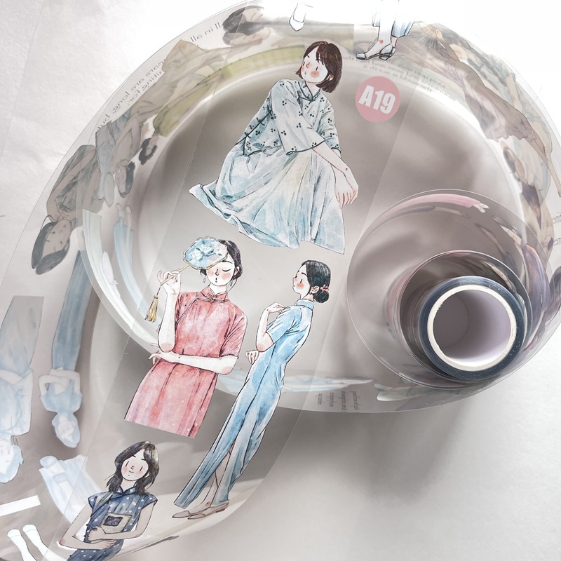 [丁丁DingDing] A19 流金歲月 民國風 マットPETテープ(剥離紙付き)