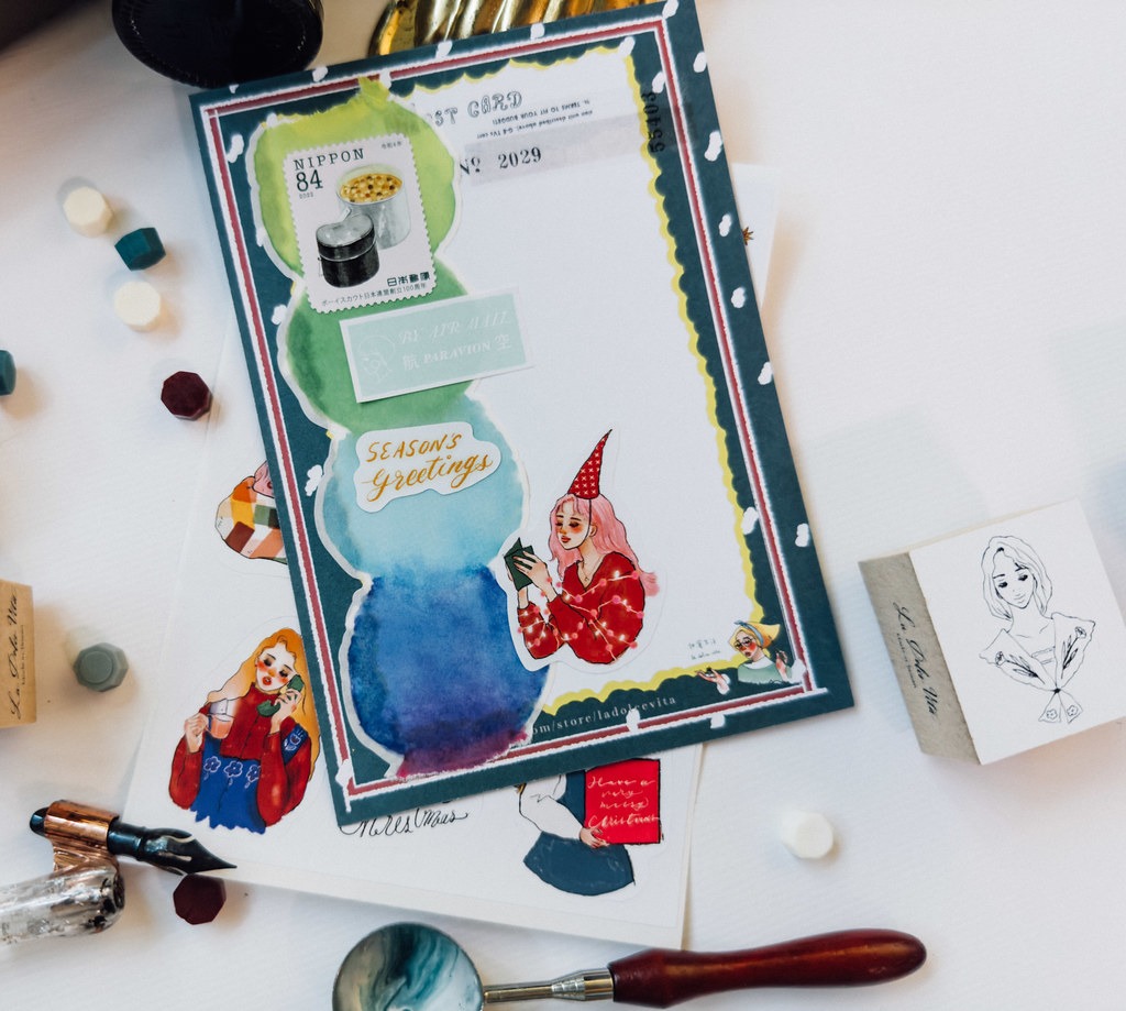 [甜蜜生活 la dolce vita] 想給你一顆星星一片森林 シールセット(1種類2枚入)