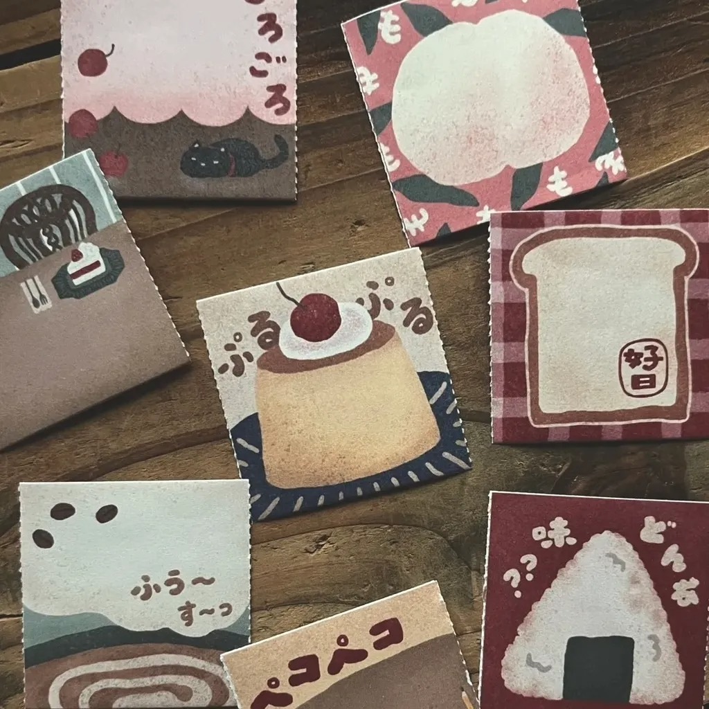 [微瘋畫室Breezy Studio] 香噴噴記憶 Yummy memories ロール付箋(剥離紙付き)