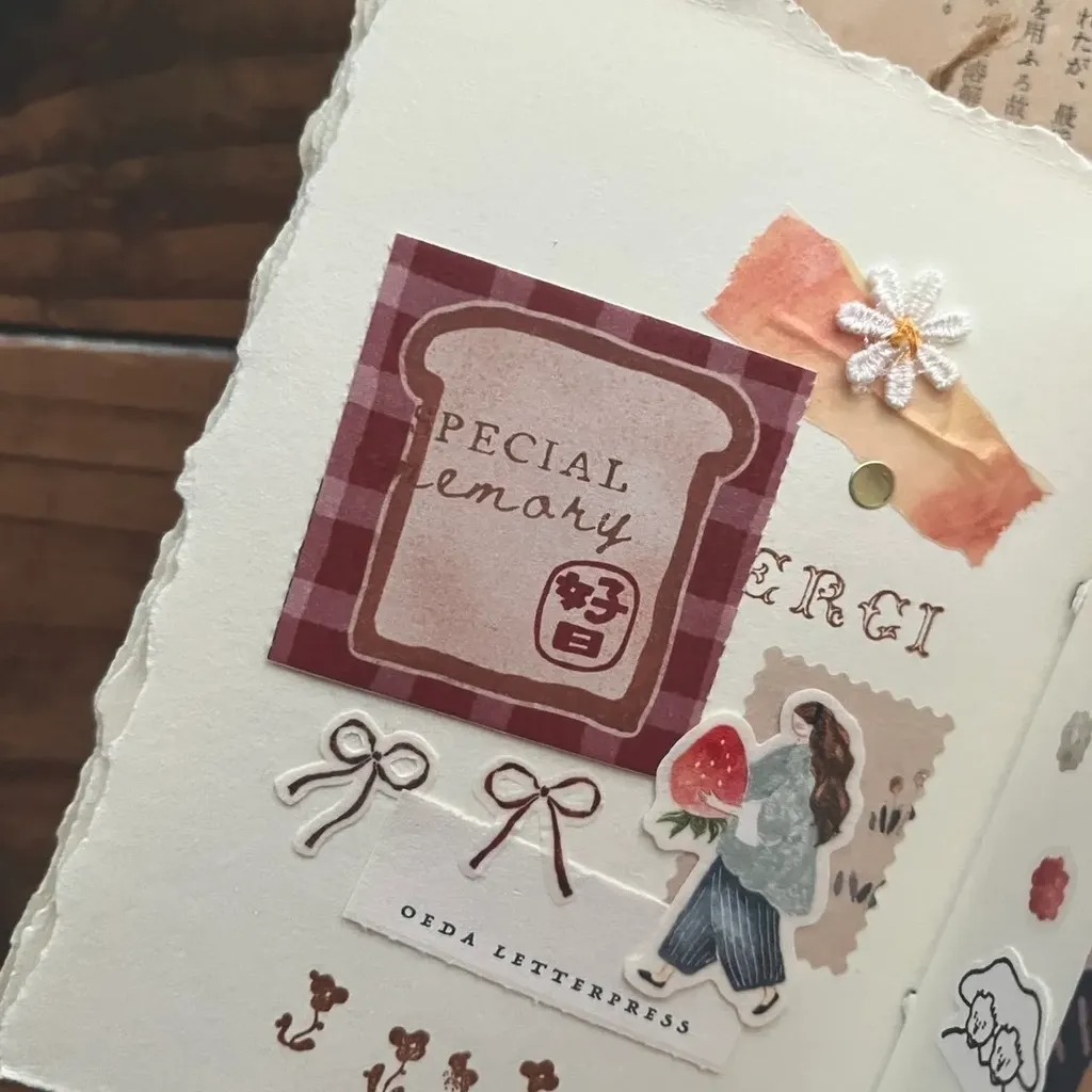 [微瘋畫室Breezy Studio] 香噴噴記憶 Yummy memories ロール付箋(剥離紙付き)