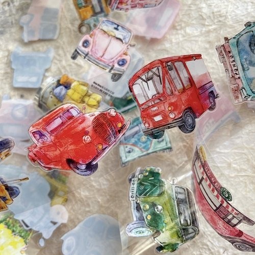 丁丁DingDing] A52 車車 ダイカットマットPETテープ(剥離紙付き