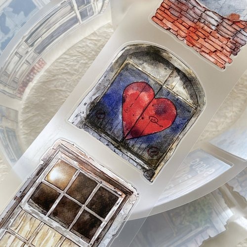 丁丁DingDing] A53 扉間物語 ダイカットマットPETテープ(剥離紙付き