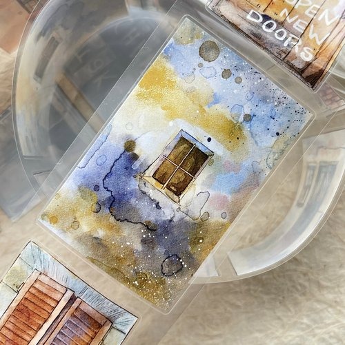 丁丁DingDing] A53 扉間物語 ダイカットマットPETテープ(剥離紙付き