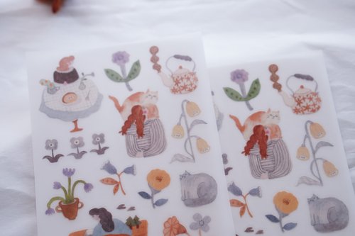 [森空Ivy Snow] 孤色調 転写シール(1種類各2枚) 