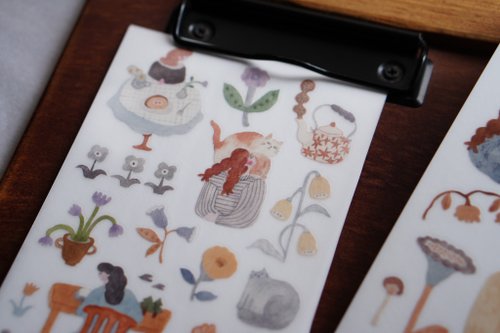 [森空Ivy Snow] 孤色調 転写シール(1種類各2枚) 