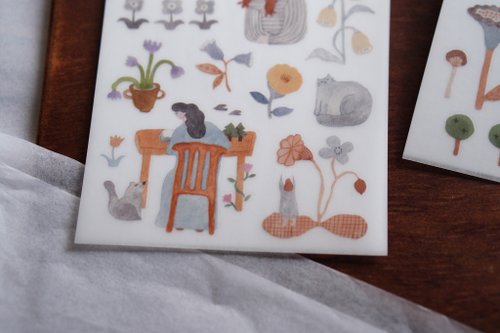 [森空Ivy Snow] 孤色調 転写シール(1種類各2枚) 