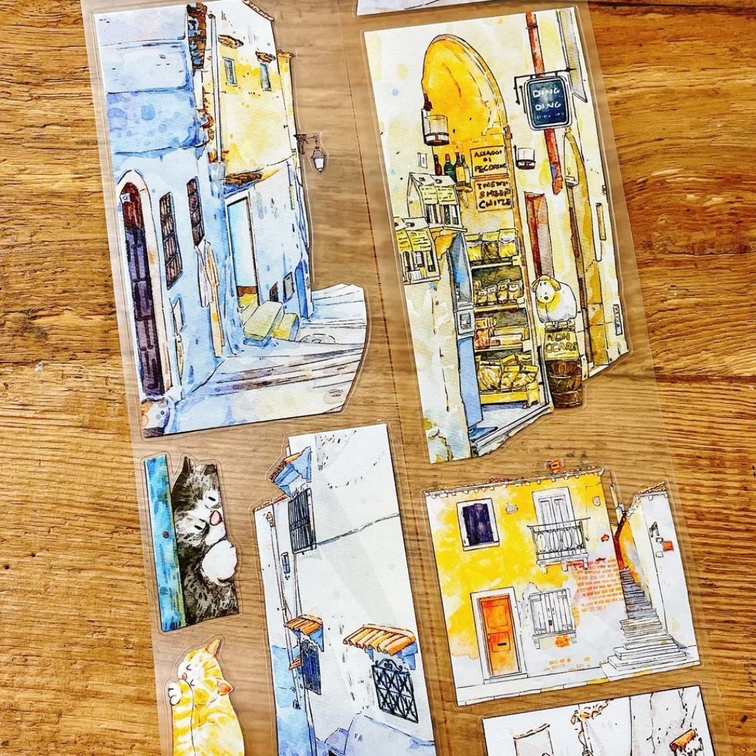 [丁丁DingDing] A38 轉角 歐遊雜記 ダイカットマットPETテープ(剥離紙付き)