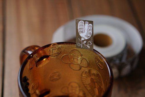 [森空Ivy Snow] 赭色umber 紙ラベルステッカーシール(約800枚)