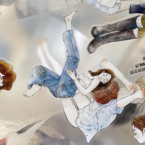 丁丁DingDing] #40 散 ダイカットクリアPETテープ(剥離紙付き