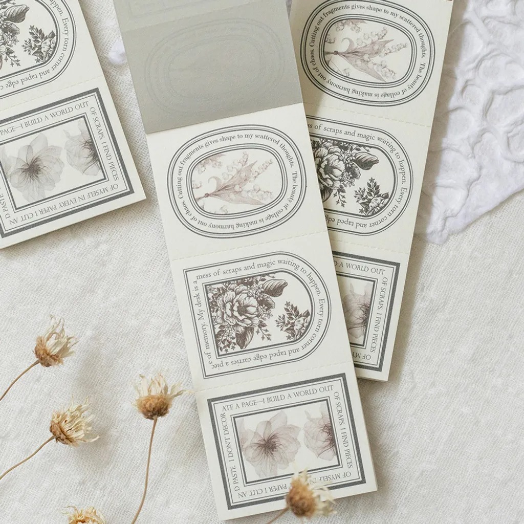 [樂意Loidesign] Blooming Auraシリーズ コラージュ ラベルブック 全3種類