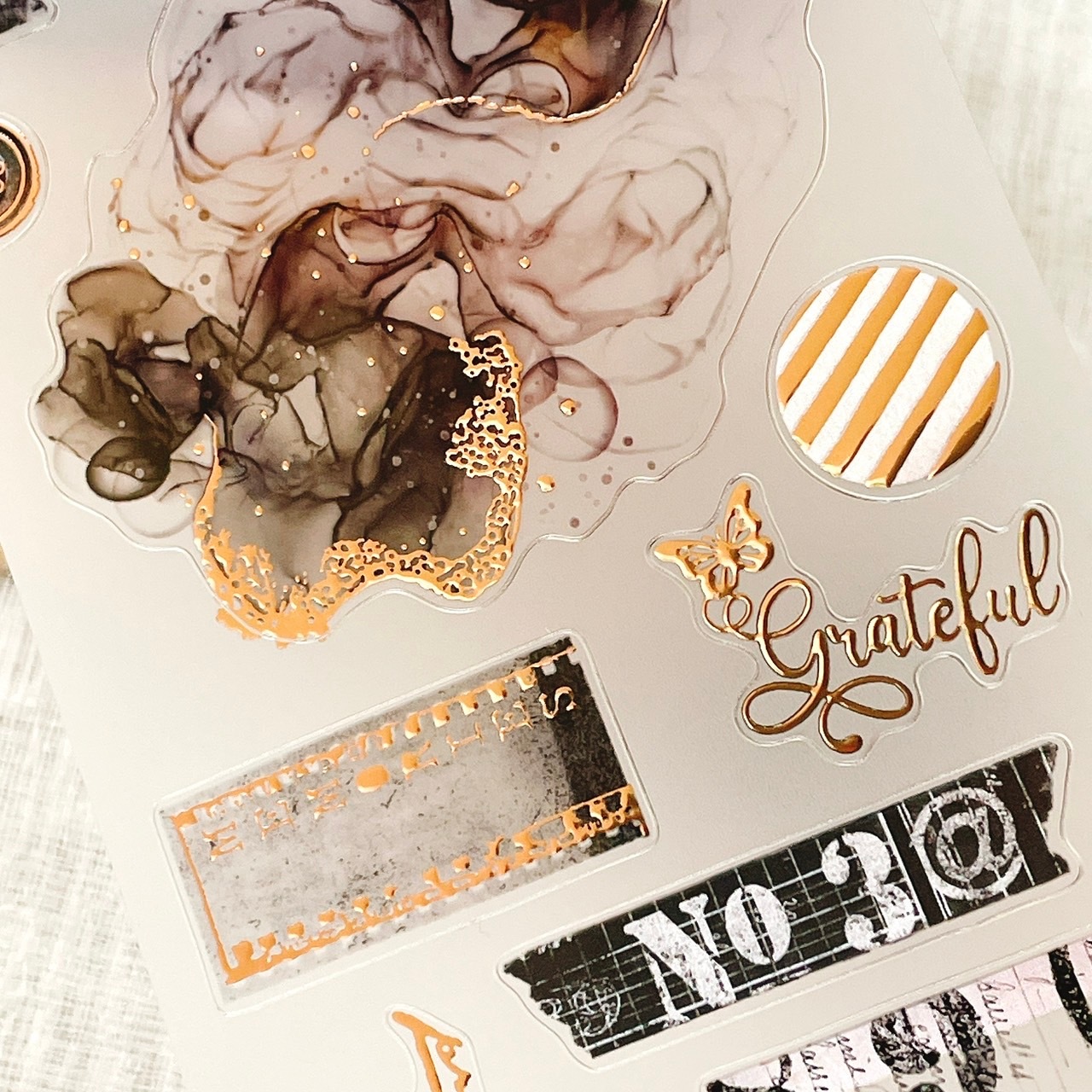 Journal pages]Dear bloom 箔押し/水晶 ダイカットマットPETテープ