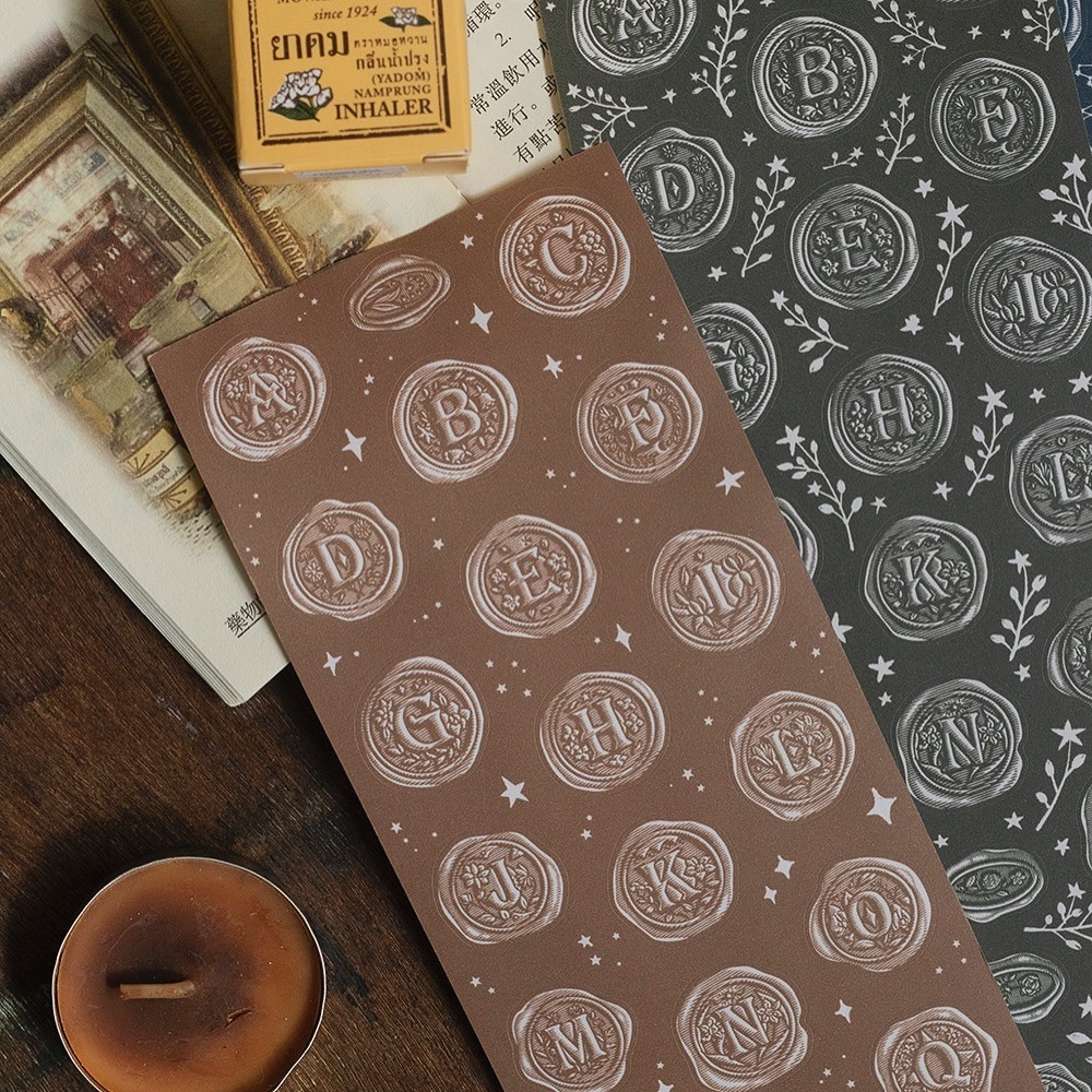 [樂意Loidesign] A~Z封蠟貼 ダイカット紙テープ(剥離紙付き)