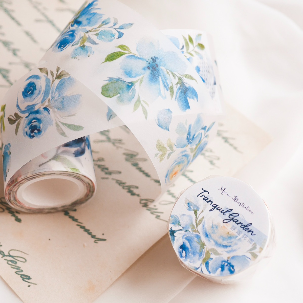 [Meow Illustration] 靜謐花園 Tranquil Garden 和紙テープ(剥離紙付き)