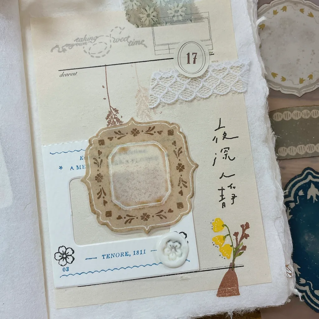 [微瘋畫室Breezy Studio]  お食器屋さん-盤子(プレート) マットPETテープ(剥離紙付き)