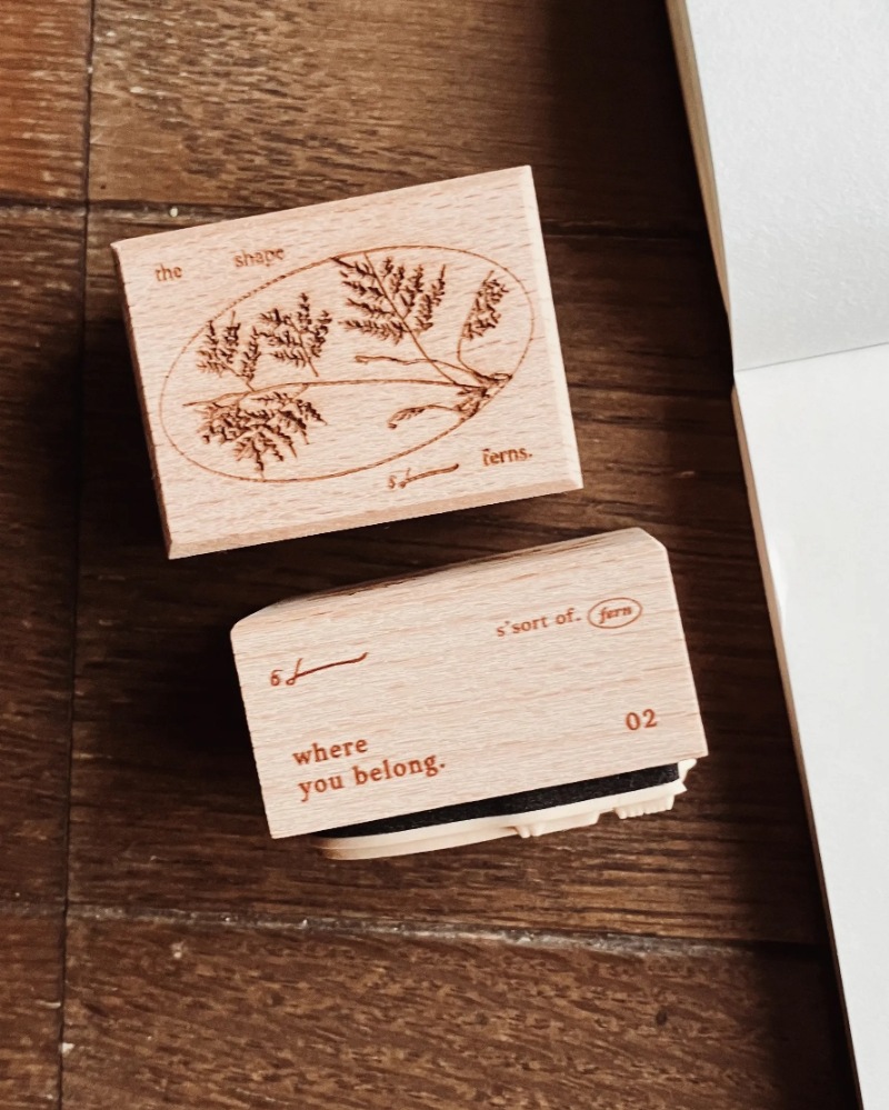 [羊君Somesortoffern] 猫 from purr to peace / 蕨 the shape of ferns スタンプ 