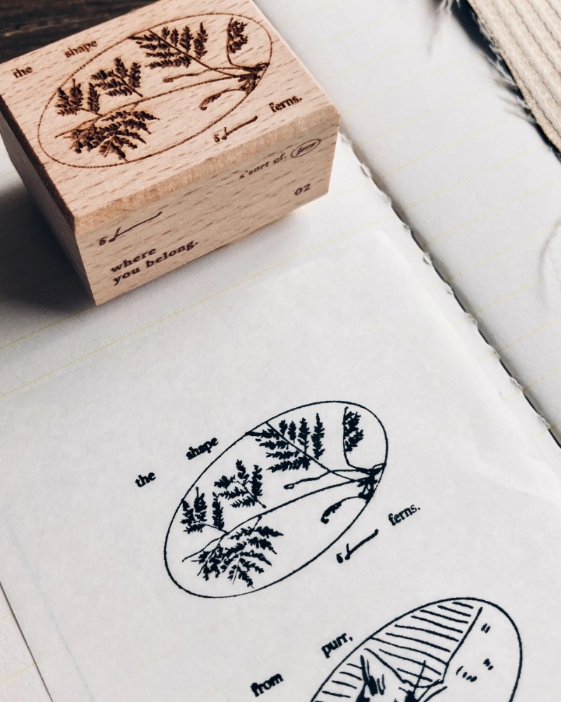 [羊君Somesortoffern] 猫 from purr to peace / 蕨 the shape of ferns スタンプ 