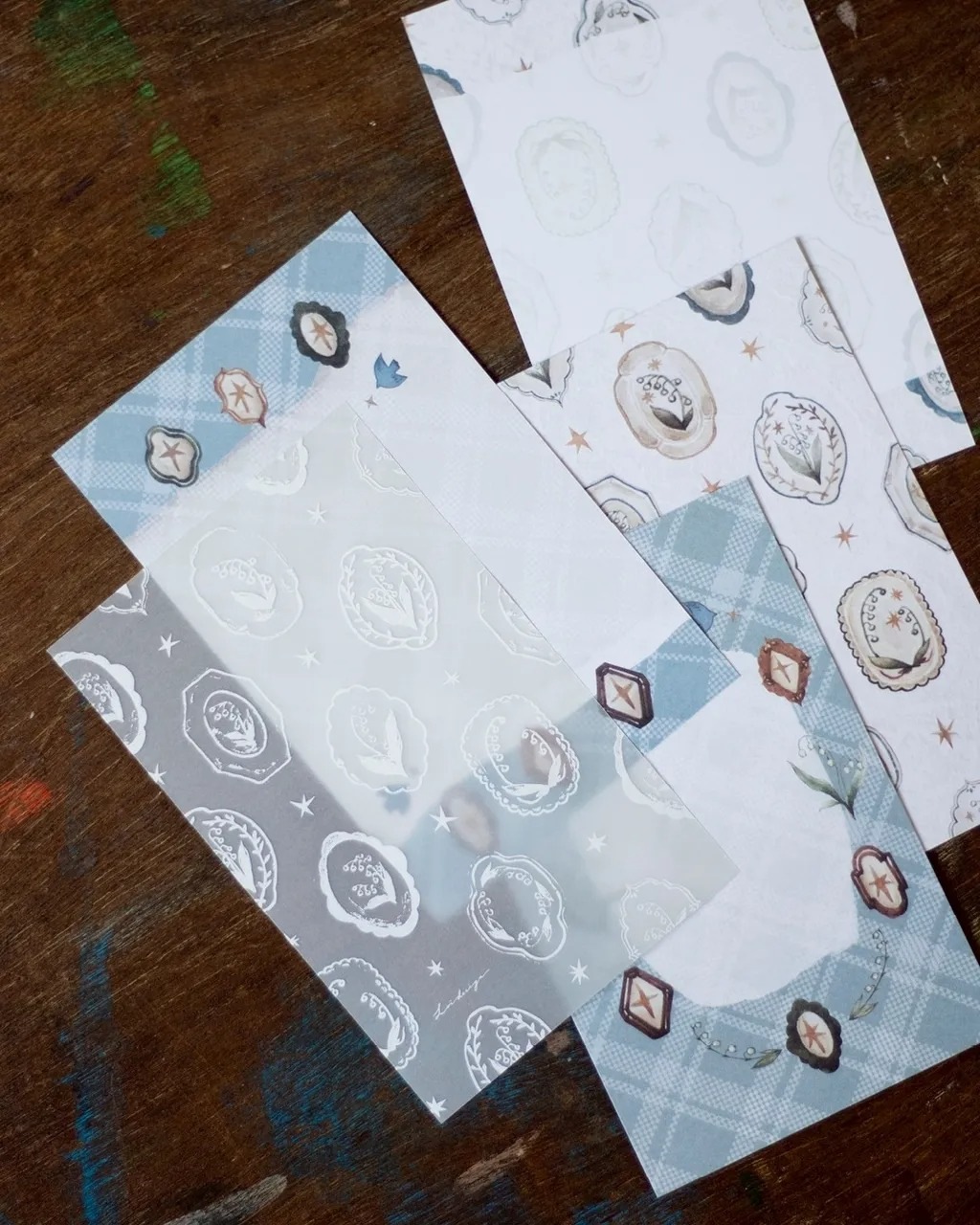[樂意Loidesign] 採集鈴蘭 - 花盤 Floral Plate - M6/M5 Memo コラージュ メモ(3種類各10枚入) 全2種類