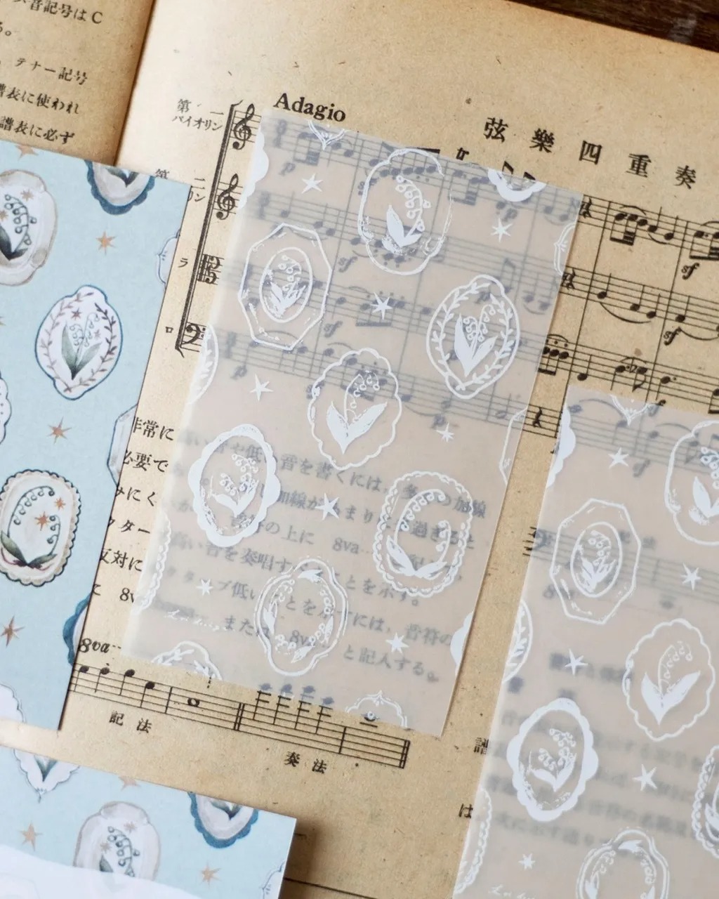 [樂意Loidesign] 採集鈴蘭 - 花盤 Floral Plate - M6/M5 Memo コラージュ メモ(3種類各10枚入) 全2種類
