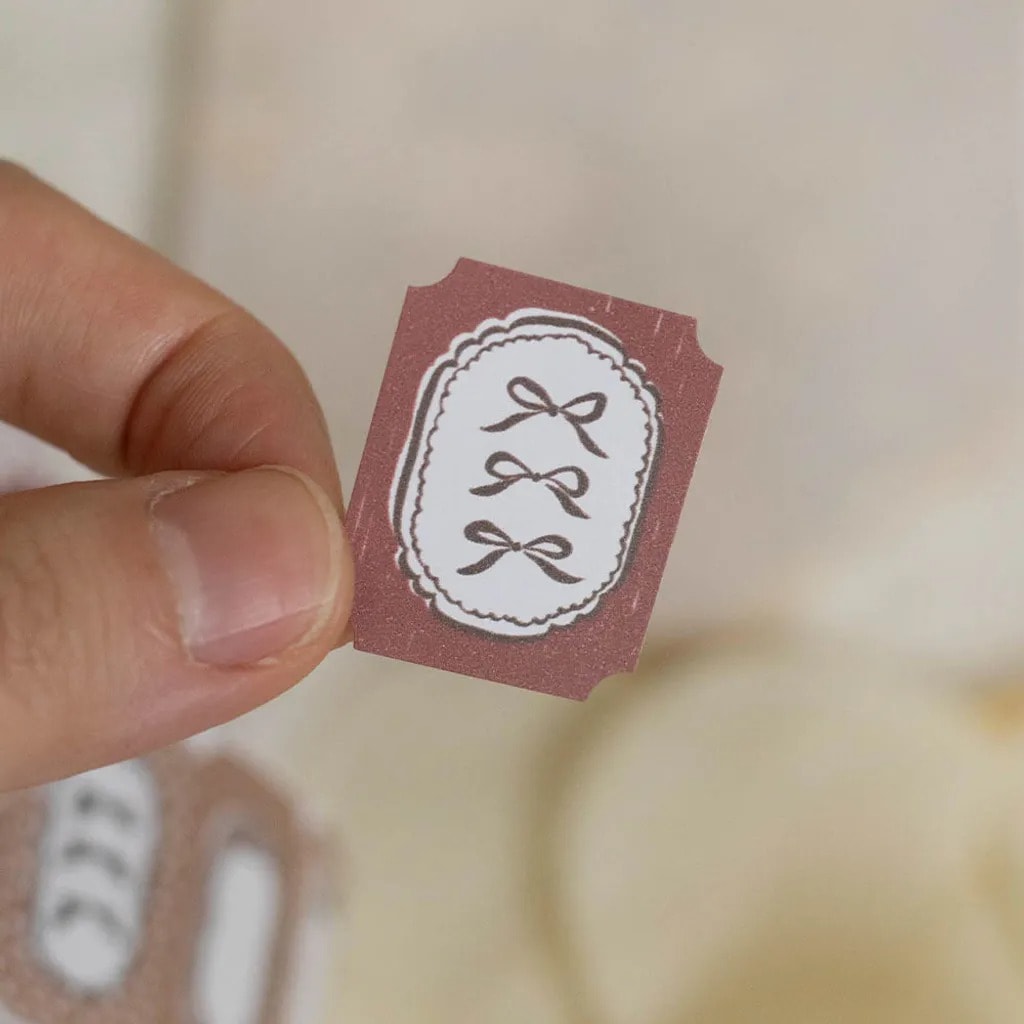 [樂意Loidesign] 法式蝴蝶結 French bow ダイカット紙テープ(剥離紙付き)