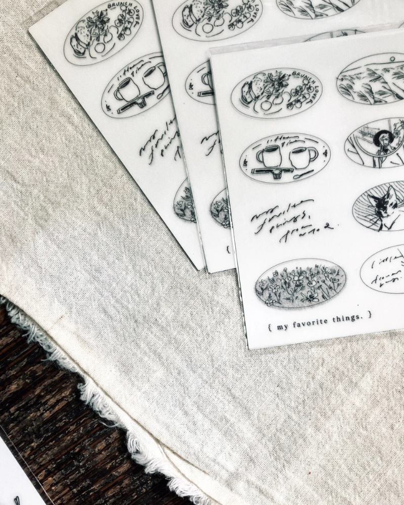 [羊君Somesortoffern] Beloved Sketches 転写シール(2枚入)