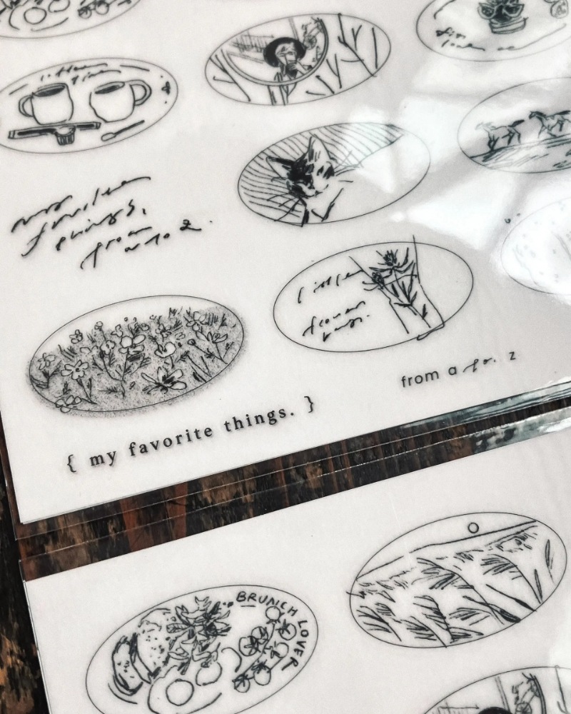 [羊君Somesortoffern] Beloved Sketches 転写シール(2枚入)
