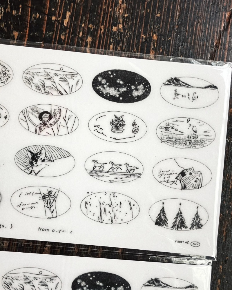 [羊君Somesortoffern] Beloved Sketches 転写シール(2枚入)