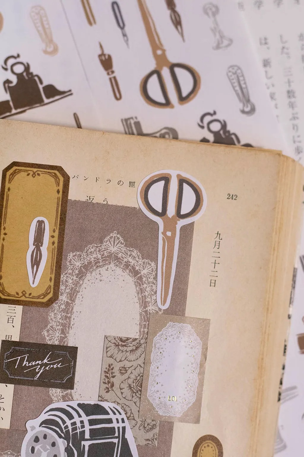 [樂意Loidesign] 文具小集 - 復古文具 Retro Stationery ダイカット紙テープ(剥離紙付き)