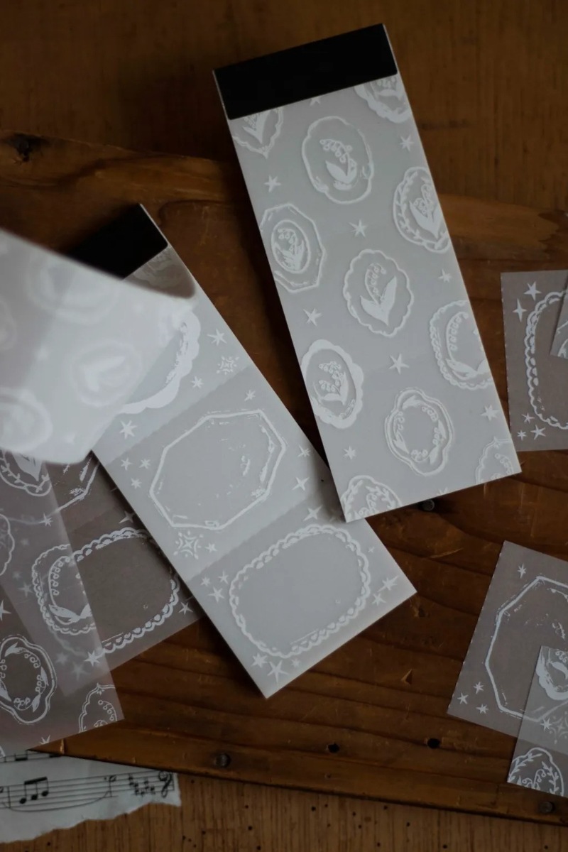 [樂意Loidesign] 鈴蘭採集/花開的順序シリーズ Tracing Paper Memo Padトレーシングペーパーラベルブック 全3種類