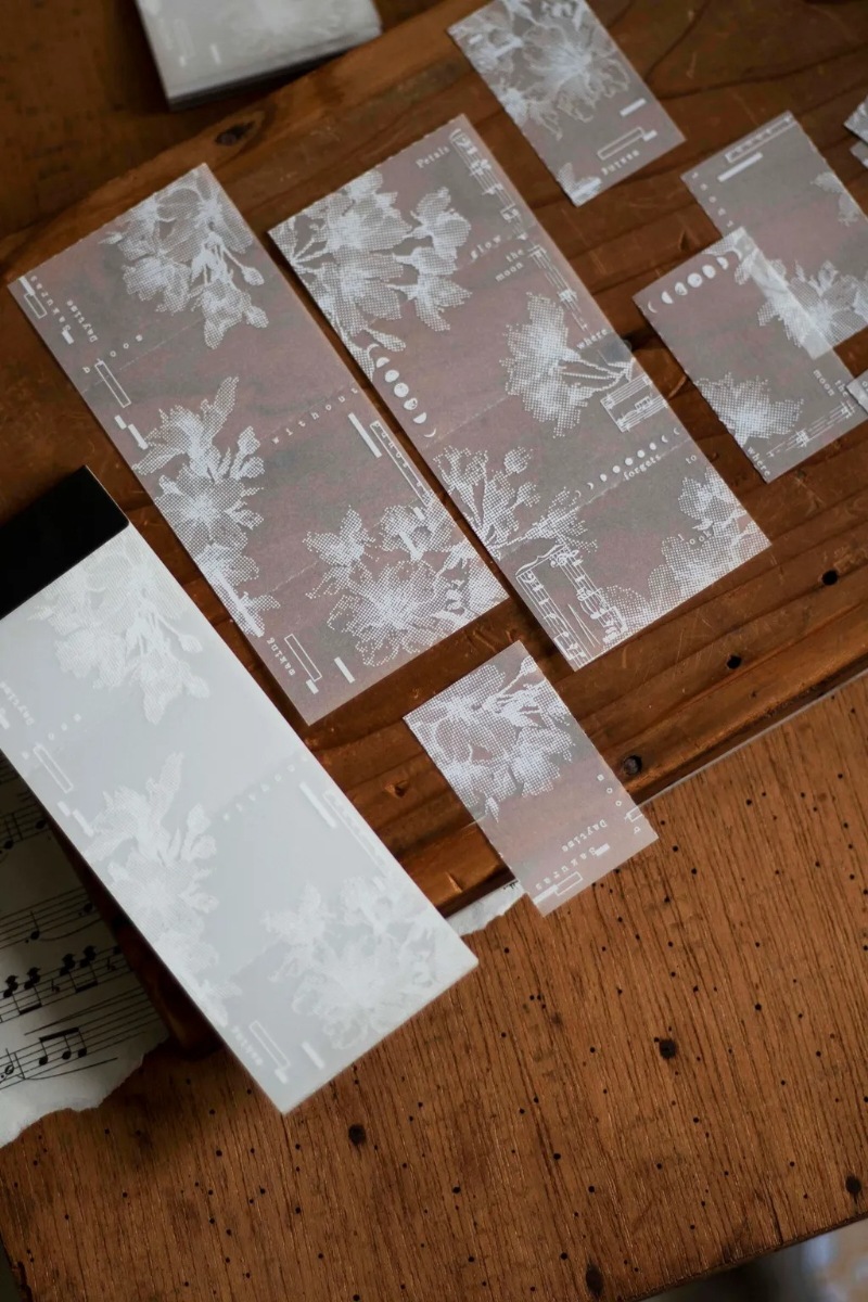 [樂意Loidesign] 鈴蘭採集/花開的順序シリーズ Tracing Paper Memo Padトレーシングペーパーラベルブック 全3種類