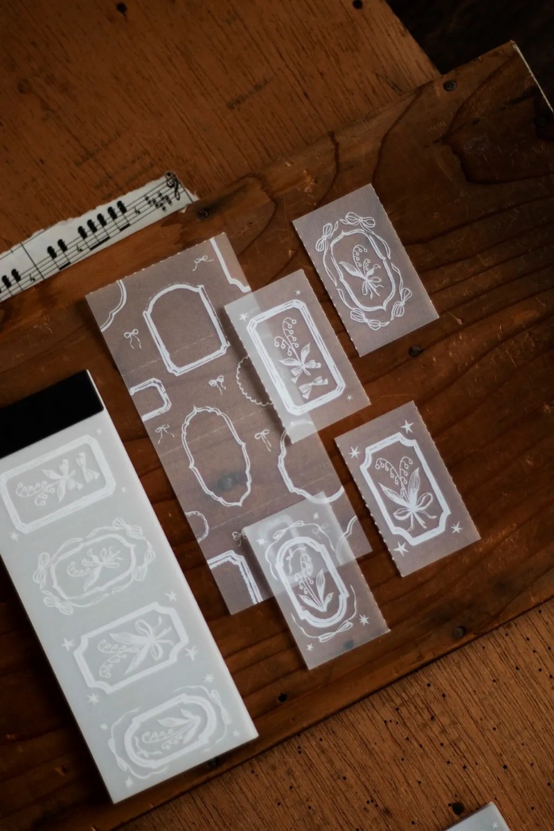 [樂意Loidesign] 鈴蘭採集/花開的順序シリーズ Tracing Paper Memo Padトレーシングペーパーラベルブック 全3種類