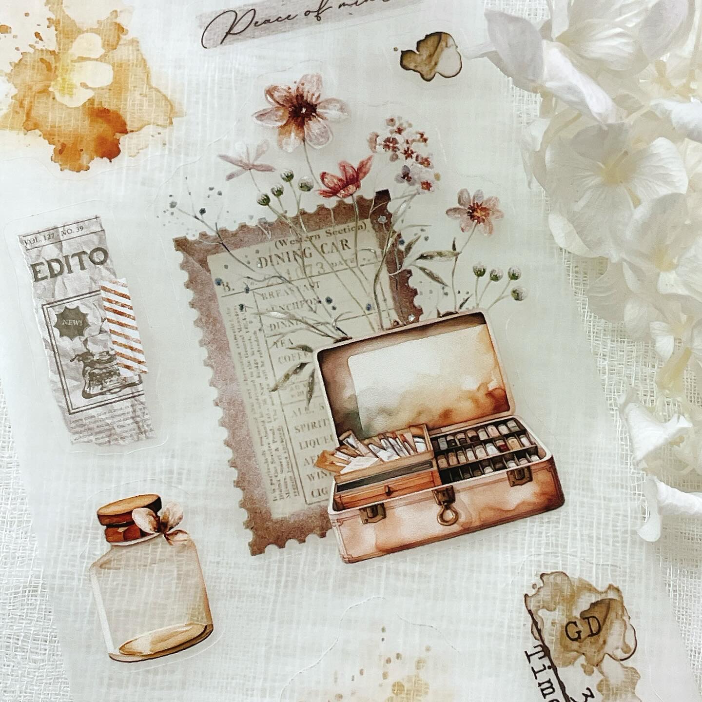 [Journal pages]Espresso Enthusiast ダイカットマットPETテープ(剥離紙付き)　