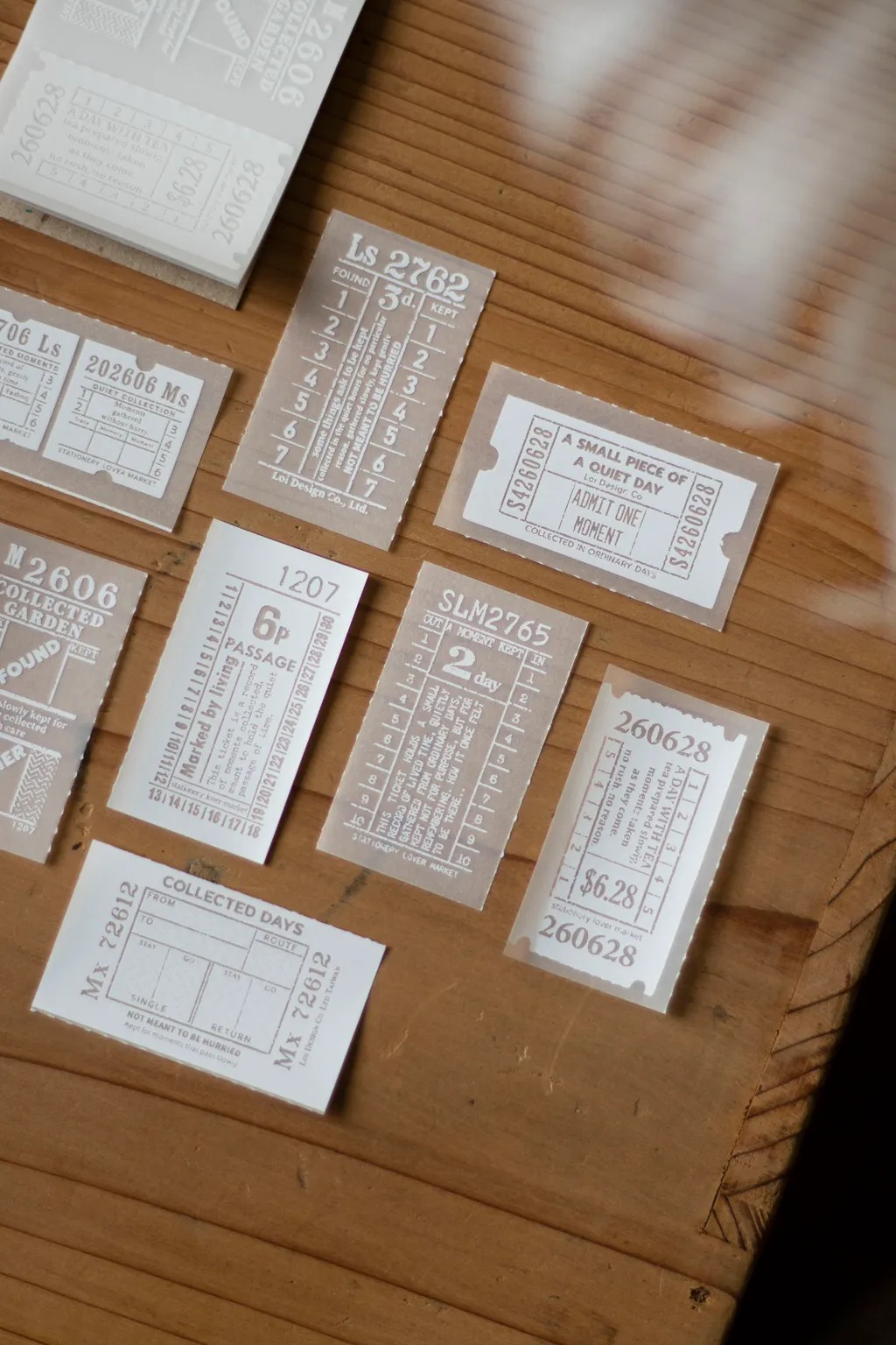 [樂意Loidesign] 票卷採集 Ticket Collection Tracing Paper トレーシングペーパーラベルブック(2柄各18枚入)