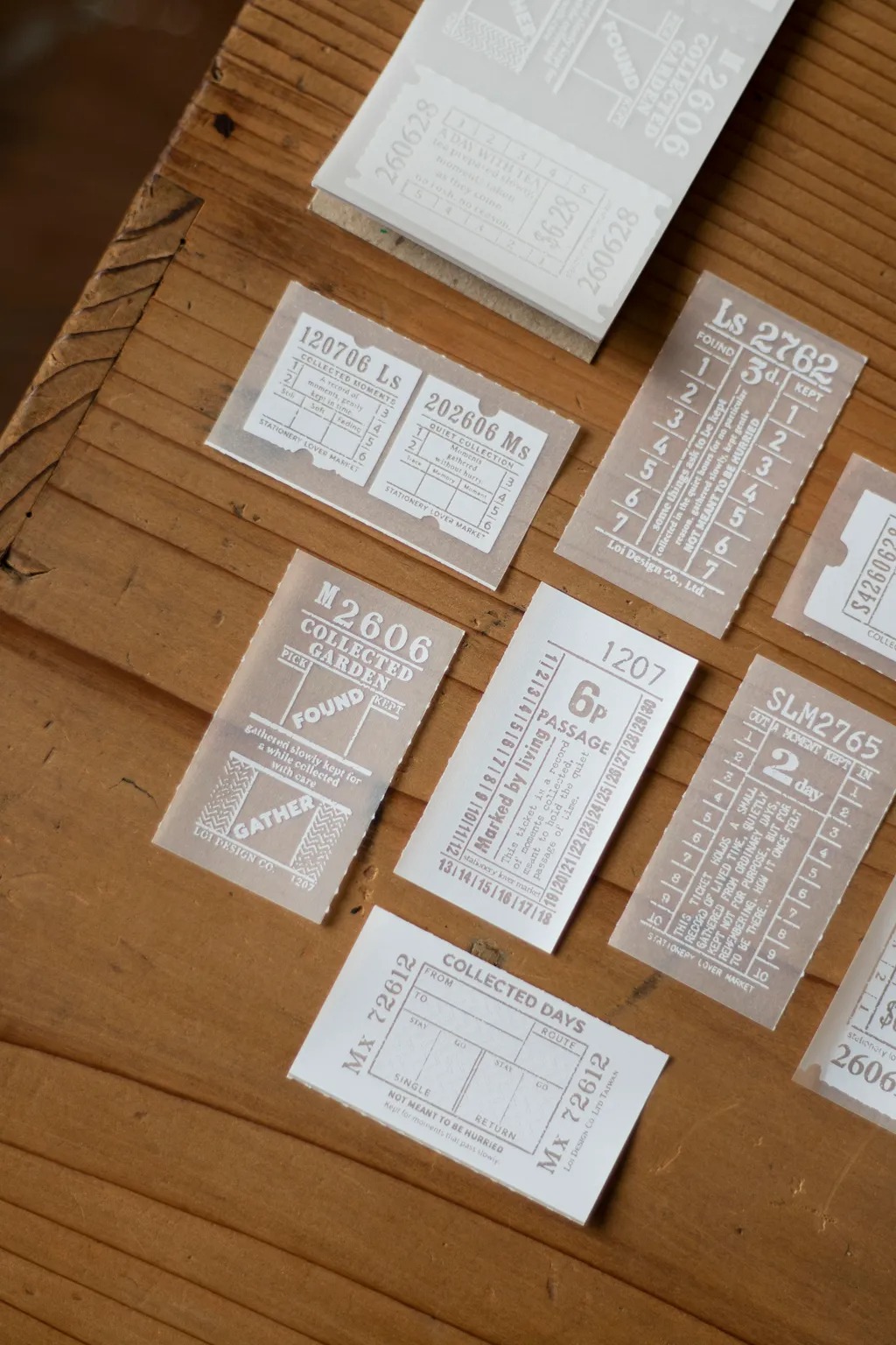 [樂意Loidesign] 票卷採集 Ticket Collection Tracing Paper トレーシングペーパーラベルブック(2柄各18枚入)