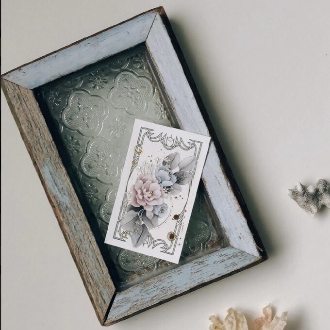 [樂意Loidesign]星織 Stars and flowers 薔薇&惑星柄 クリアPETテープ(箔押し、剥離紙付き)