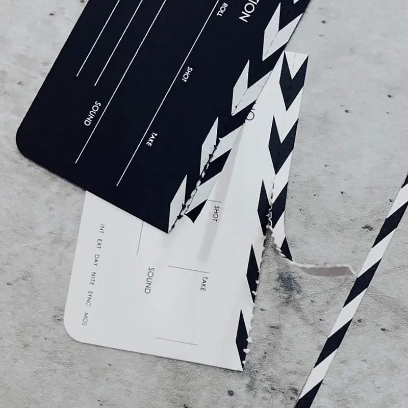 [羊君Somesortoffern] 場記板 Black and White Clapperboard コラージュカード(10種類各1枚入)